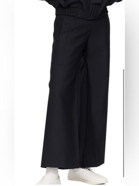 Fax Copy Express Black Pleated Wide Leg Trouser XS